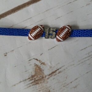 Football bracelet with removable charms